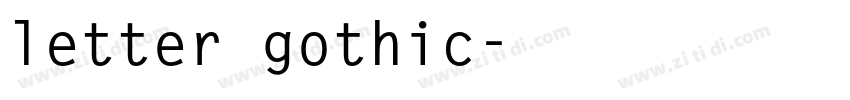 letter gothic字体转换